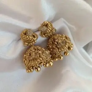 Best Imitation Peacock Jhumkas.Jwellery Earings in valanchery