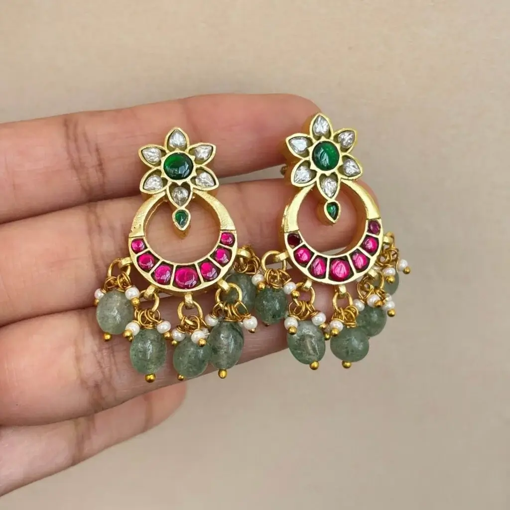Best jadau chand bali earings. Jwellery Earings in valanchery